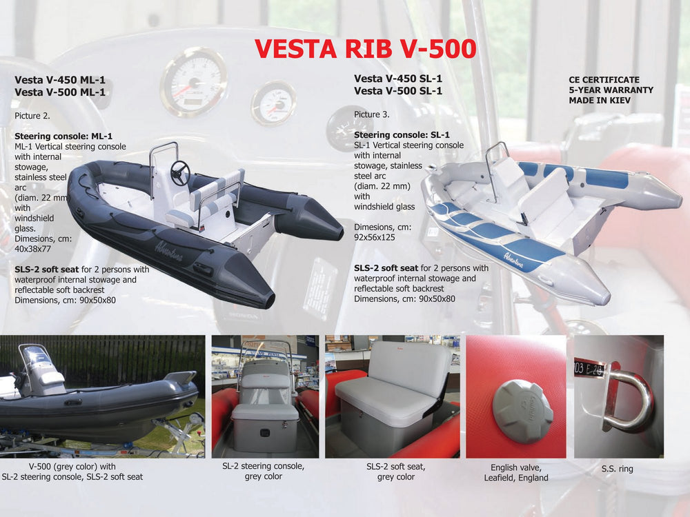 Rigid Inflatable Boat Adventure Vesta V-500