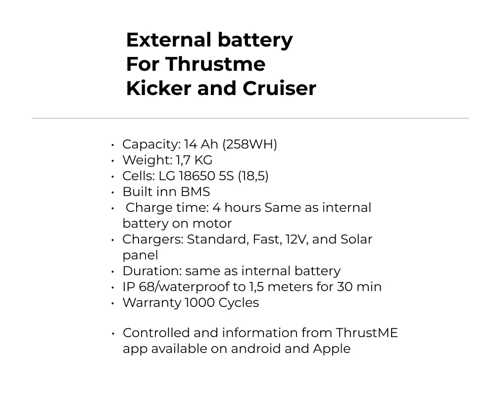 External Battery Thrustme Kicker and Cruiser