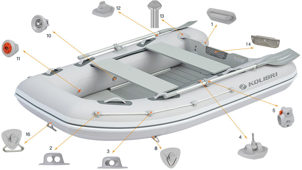 Inflatable motor boat Kolibri KM-270DXL