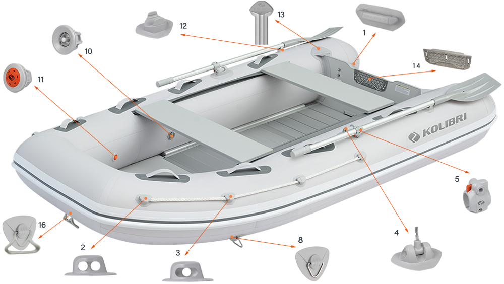 Inflatable motor boat Kolibri KM-300DXL