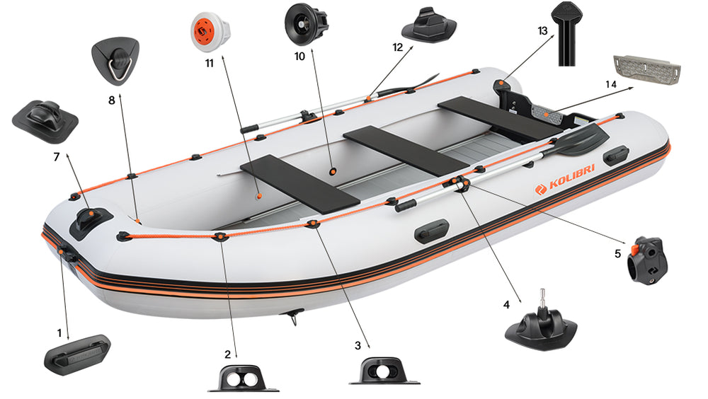 Inflatable motor boat Kolibri KM-400DSL