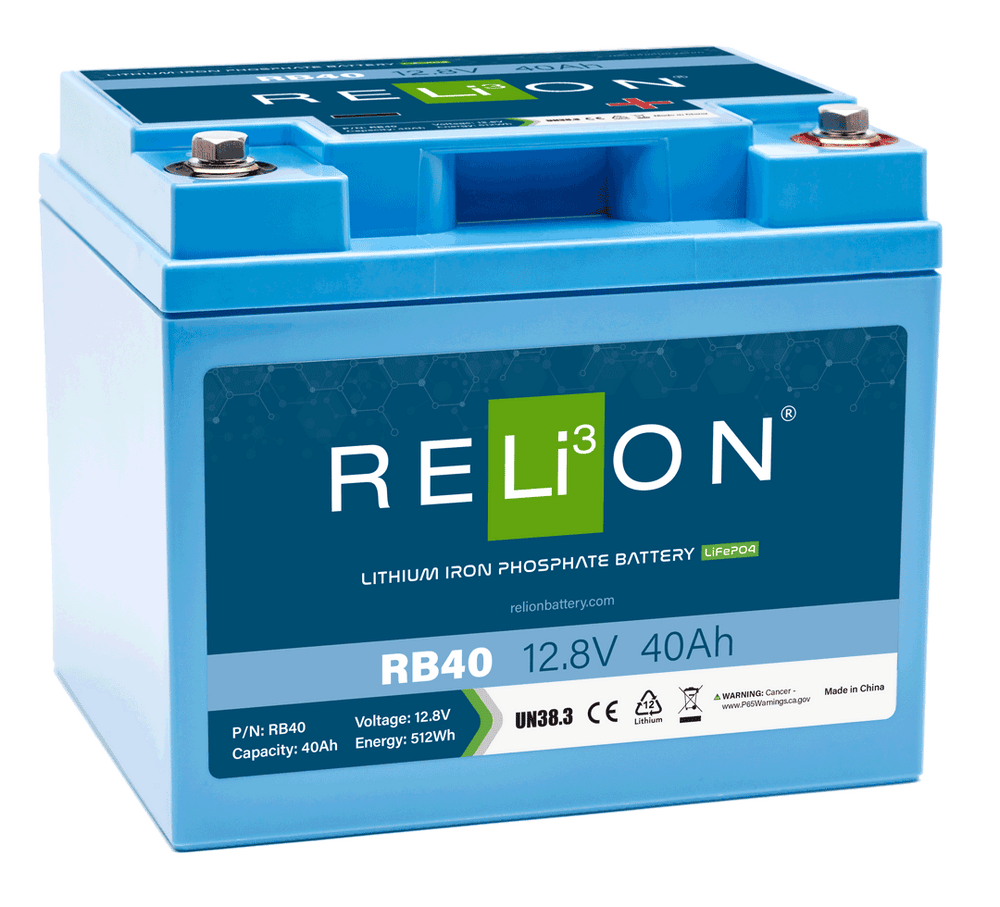 RELiON RB40 Deep Cycle Lithium Battery 12V 40Ah