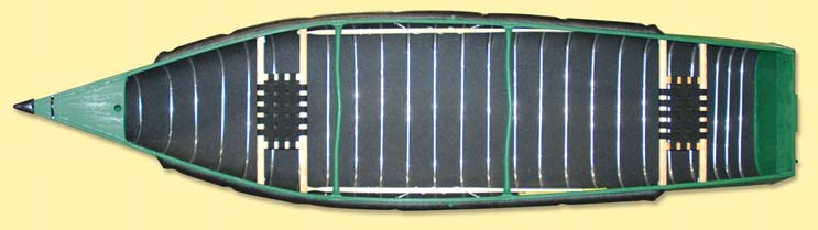 Canoe Sportspal 14' Wide Stern w/Wood Web Seats