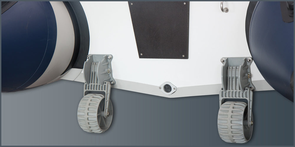 Transom wheels for Kolibri Inflatable Boat