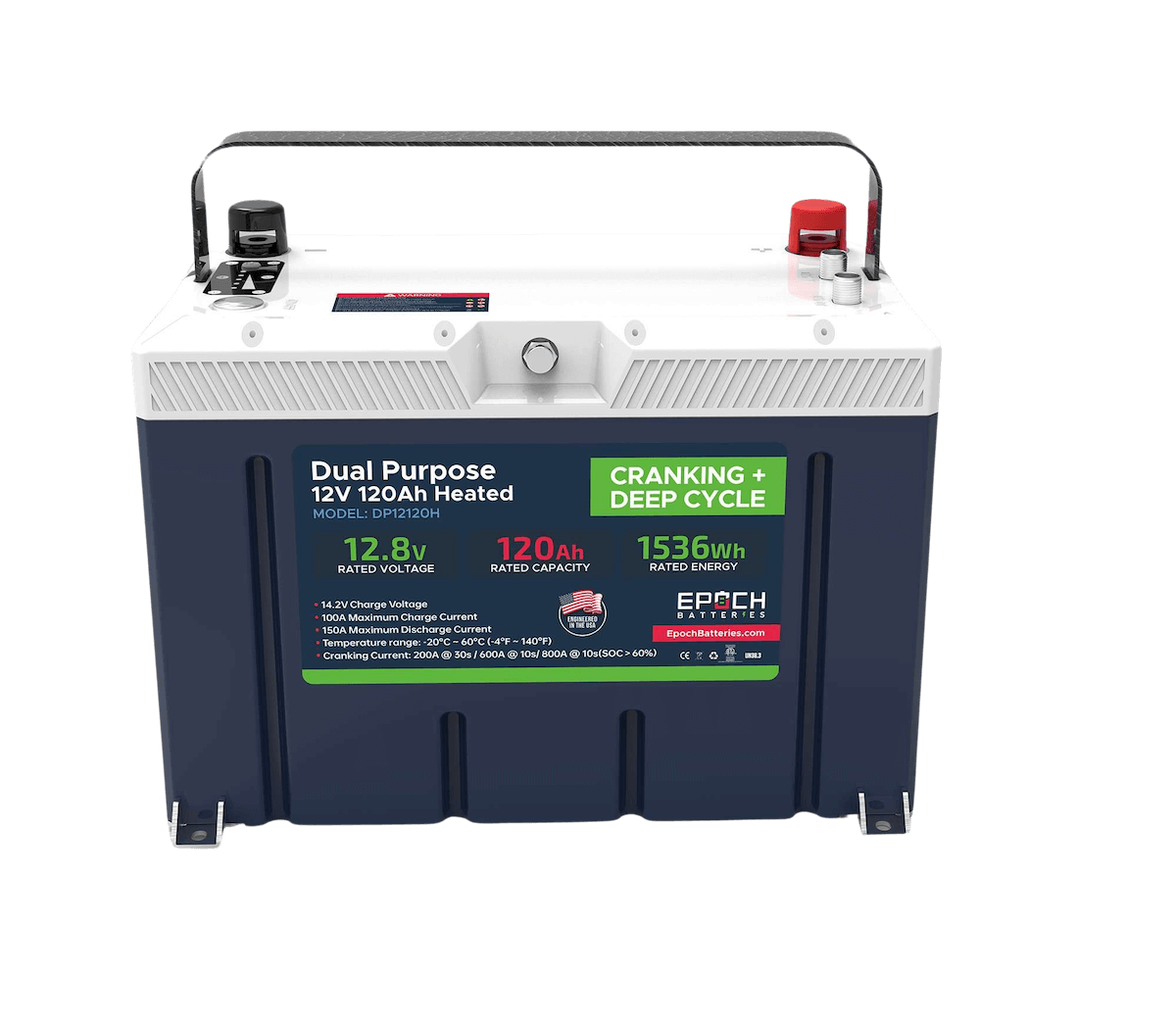 Buy Epoch Batteries 12v 120ah - Cranking & Deep Cycle Lithium Battery and other accessories in Canada and the United States.