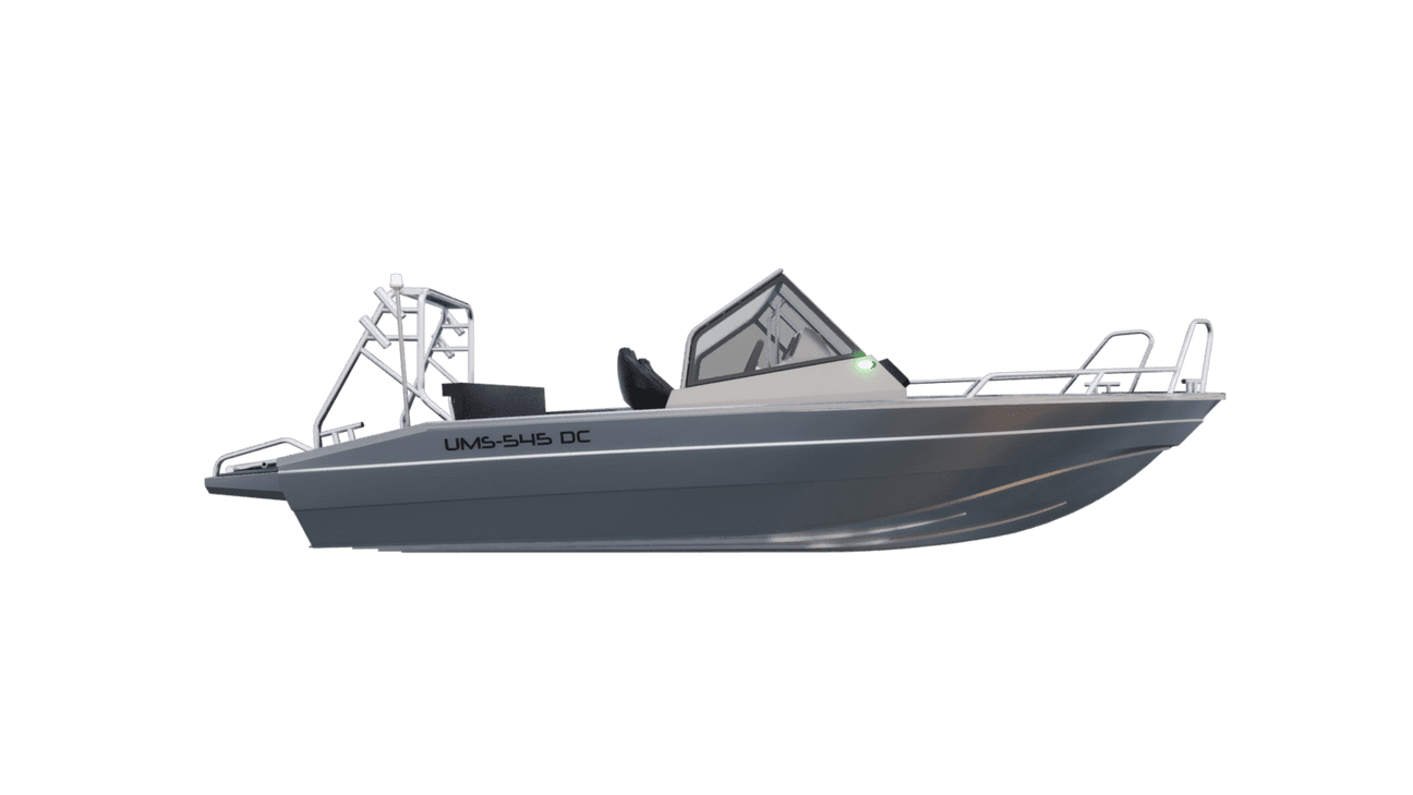 Aluminum boat UMS 545 DC 18ft (Side view)