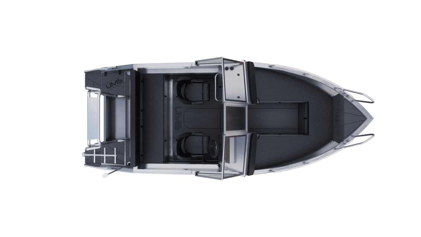 Aluminum boat UMS 545 DC 18ft (Top view)