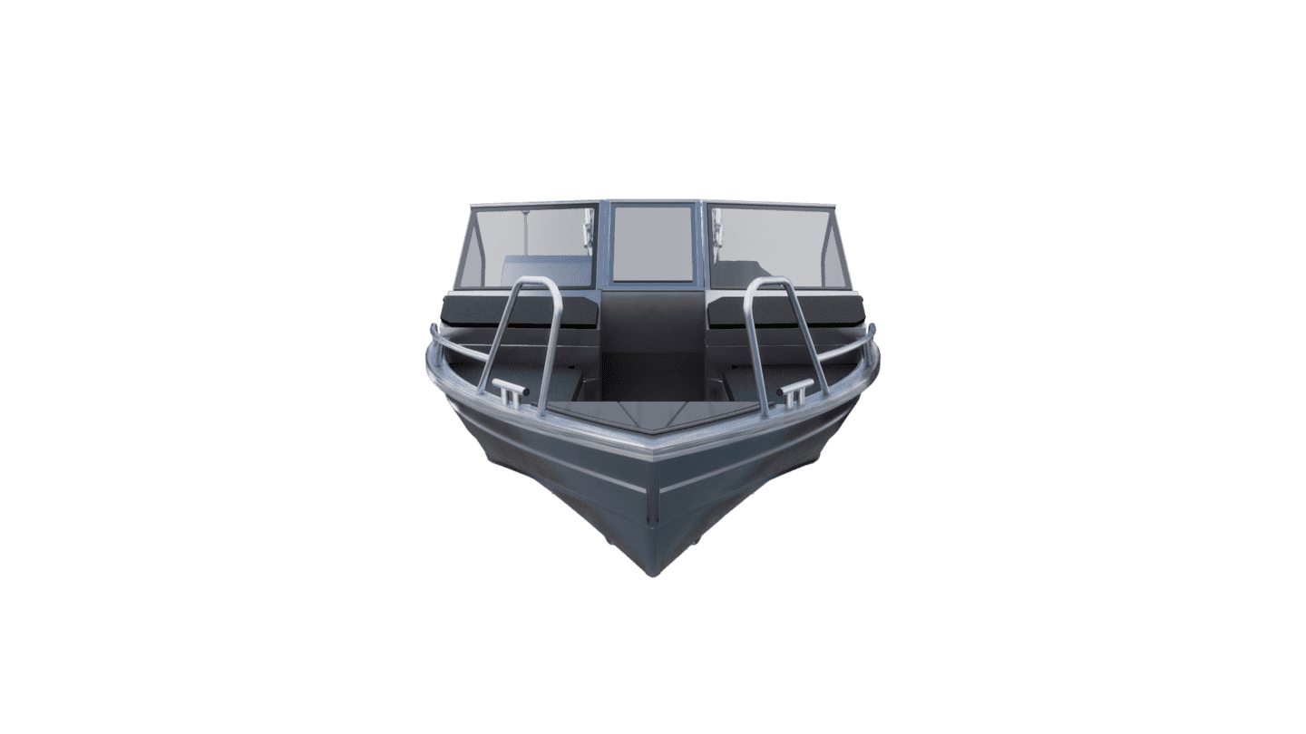 Aluminum boat UMS 545 DC 18ft (Front view)