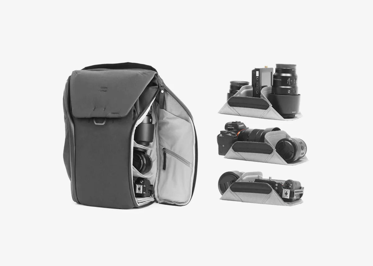Internal storage of the UBCO Peak Design 20L Everyday Backpack