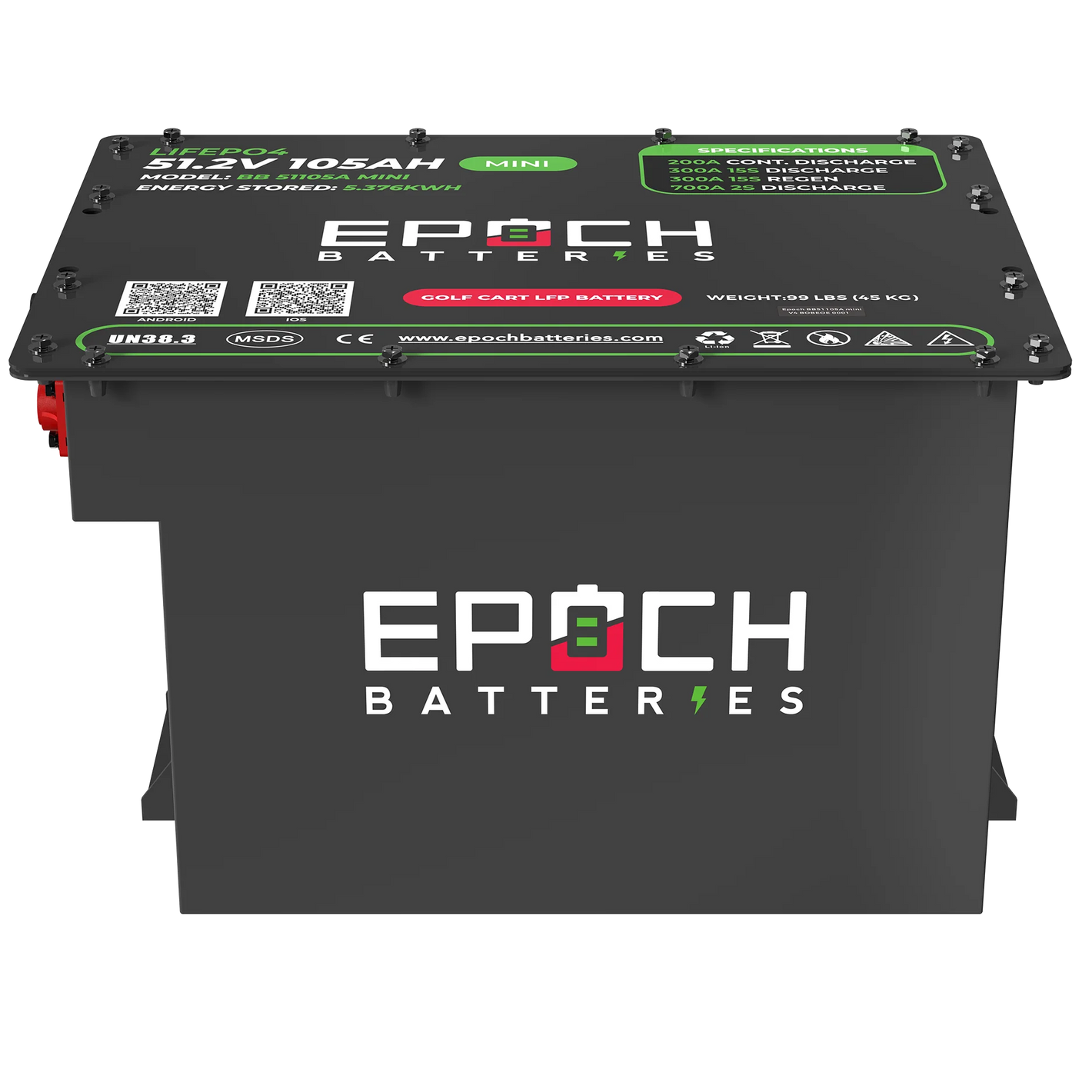 Battery Epoch 48V 105Ah Mini LiMax Series - LiFePO4 Golf Cart Kit
