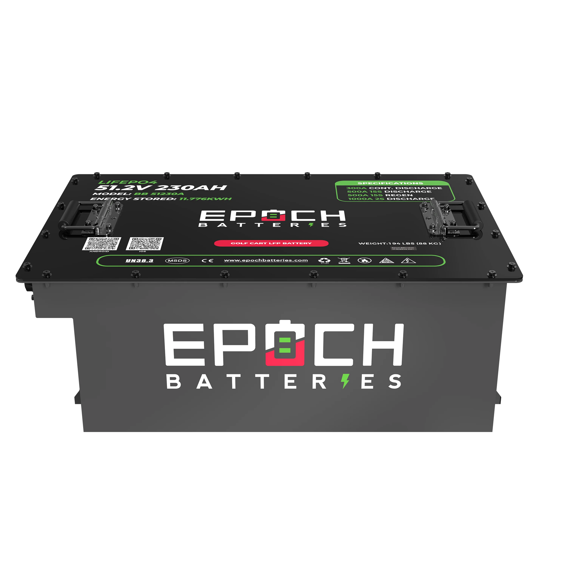 Battery Epoch 48V 230Ah LiMax Series - LiFePO4 Golf Cart Kit M-Oceans