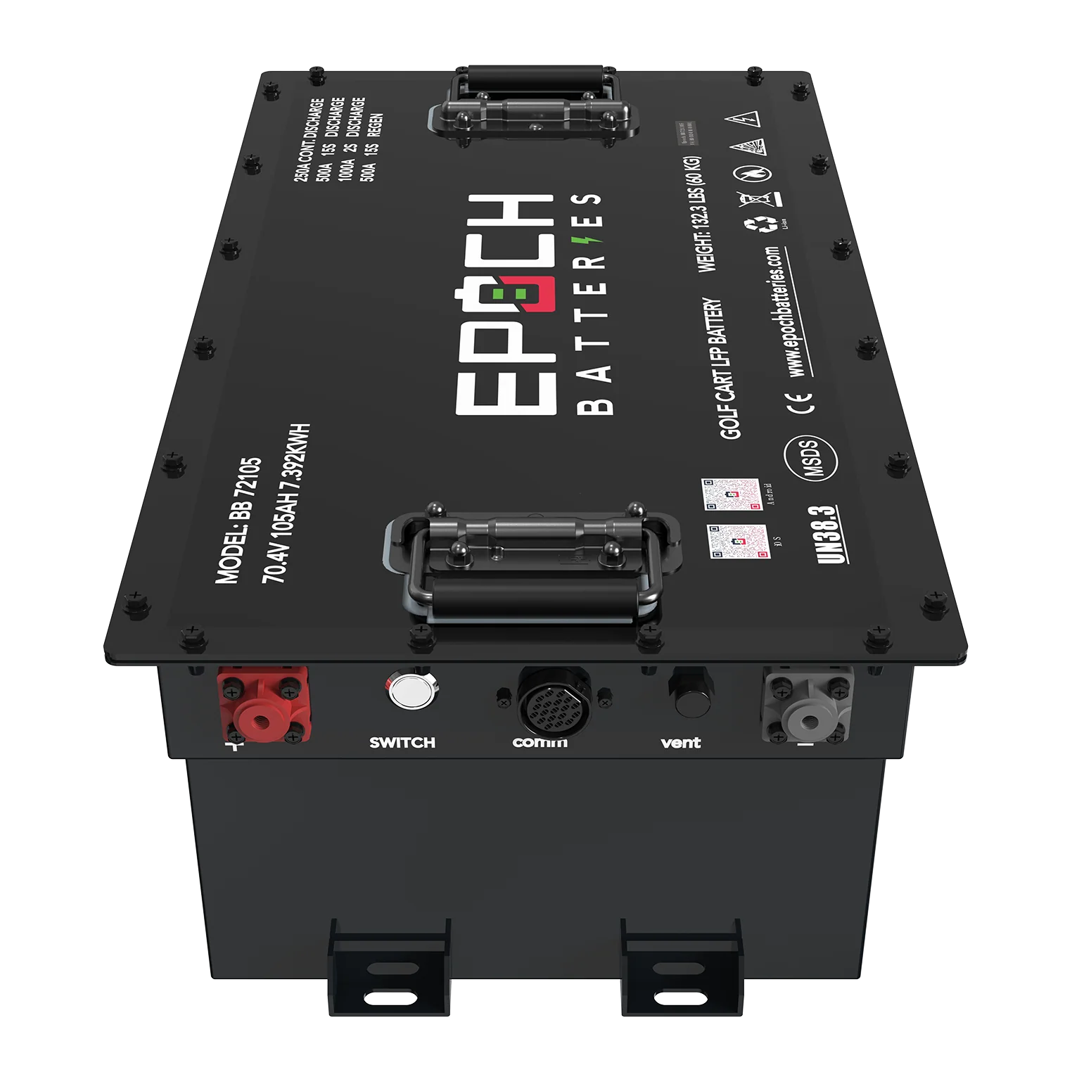 Battery Epoch 72V 105Ah LiMax Series - LiFePO4 Golf Cart Kit Canada