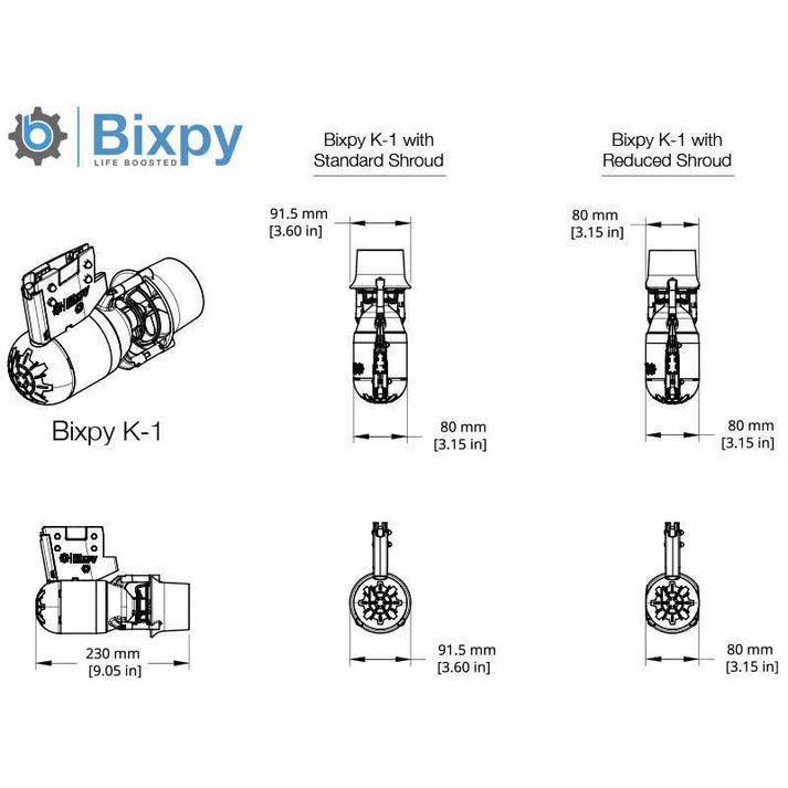 Bixpy K-1 Sizes