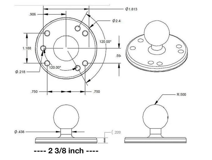 Bixpy Universal Kayak Adapter Sizes