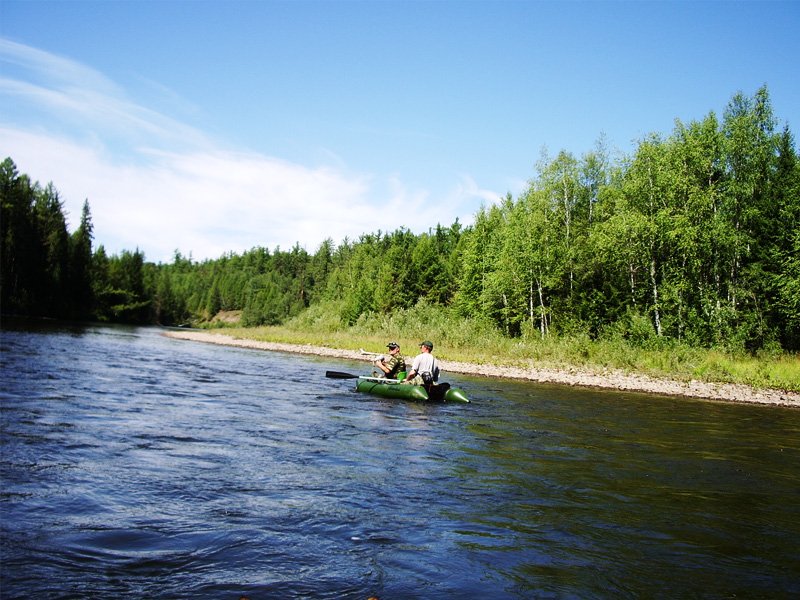 Boat Adventure Scout T-255 on river