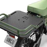UBCO 2X2 Rear Cargo Deck in Green mounted on the eBike