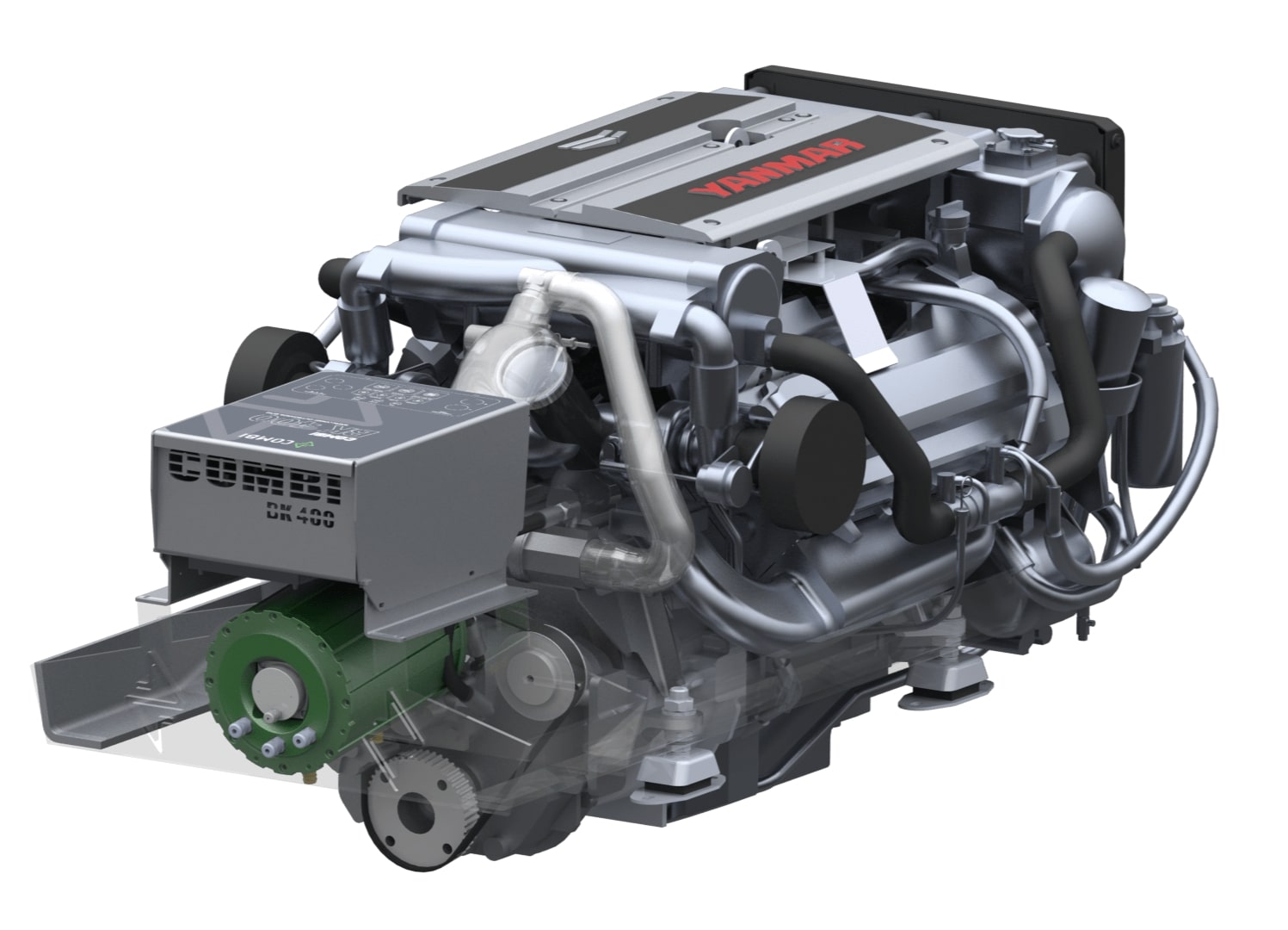 Combi Hybrid Electric Propulsion Motor Closeup Yanmar