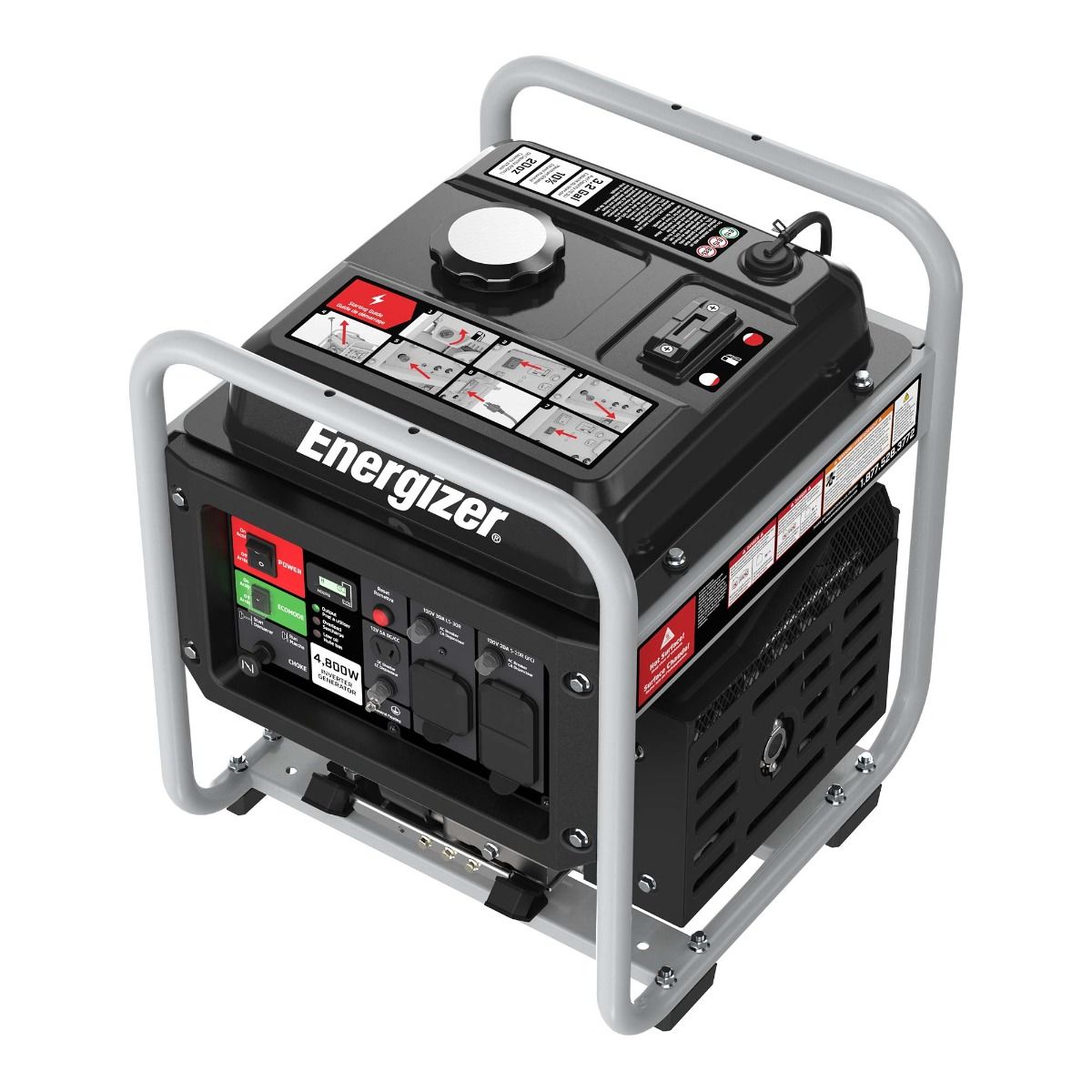 Buy EZV4800 Energizer Inverter Generator 120V 4800W Peak 3600W Continuous and other accessories in Canada and the United States.