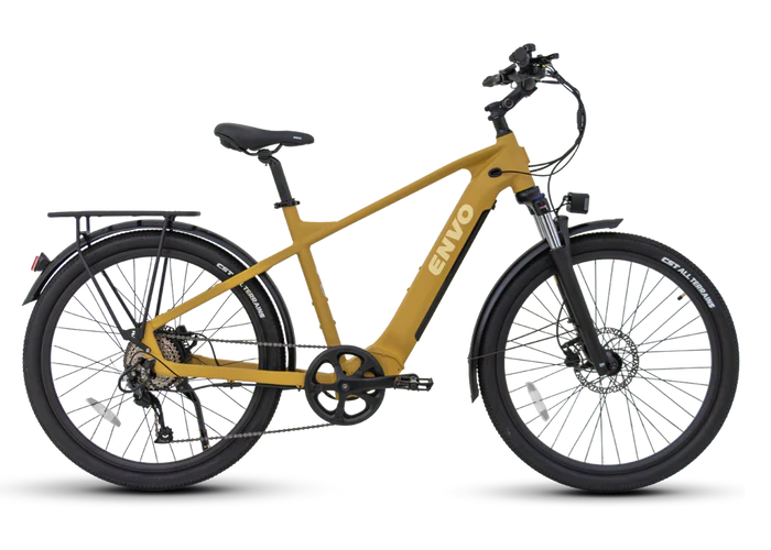 ENVO D50 Electric Bike in yellow (Side view)