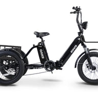 ENVO Fat Tire Electric Flex Trike in black (Side view)