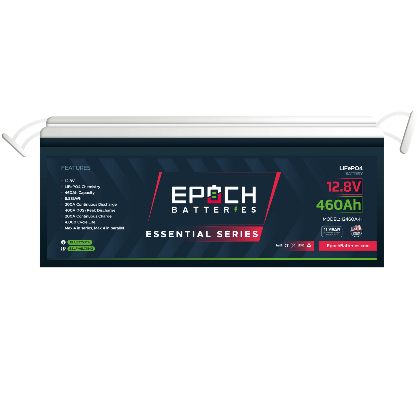 Epoch Batteries 12v 460ah Front