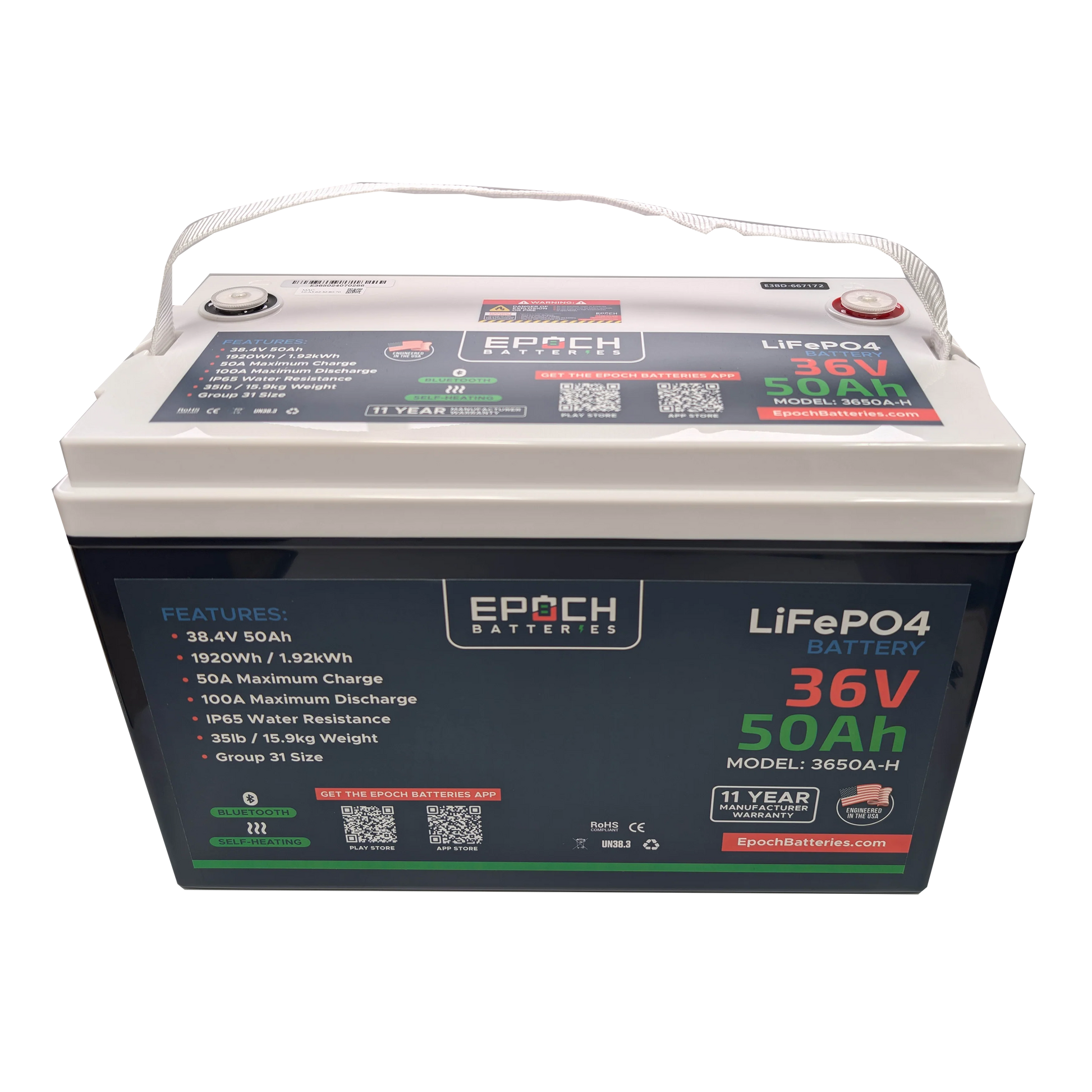 Epoch Batteries 36v 50ah
