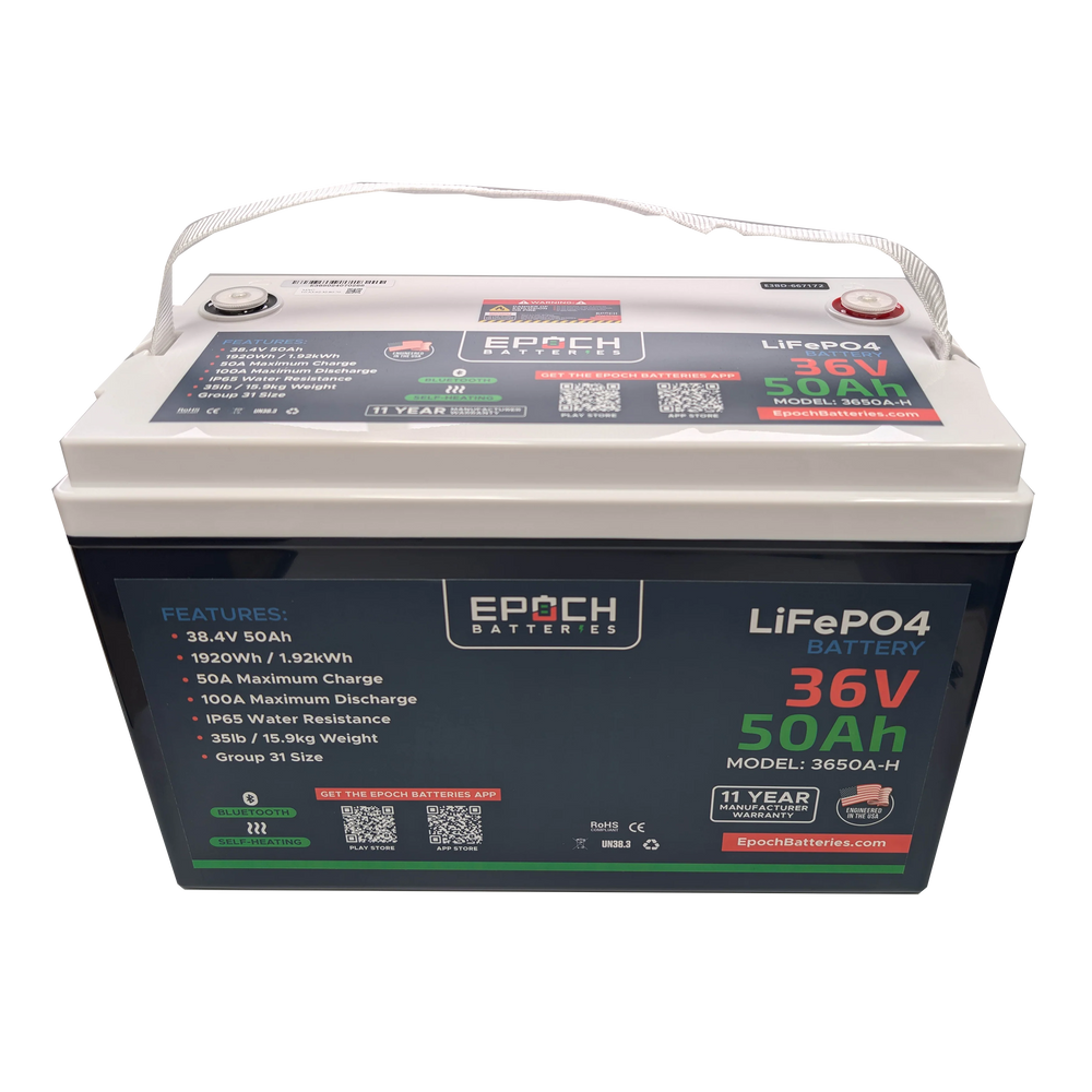 Battery Epoch 36V 50Ah Essential Series - Bluetooth & Heated LiFePO4