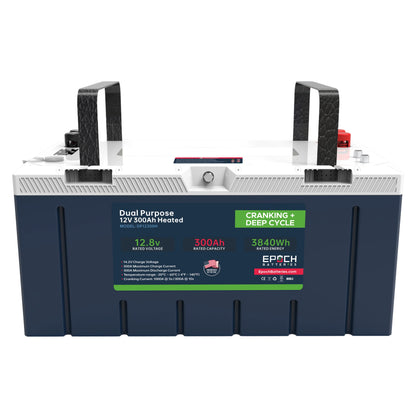 Epoch Cranking Lithium Battery 12V 300Ah Front