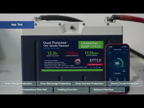 Epoch Batteries 12v 120ah - Cranking & Deep Cycle Lithium Battery and other accessories in Canada and the United States.