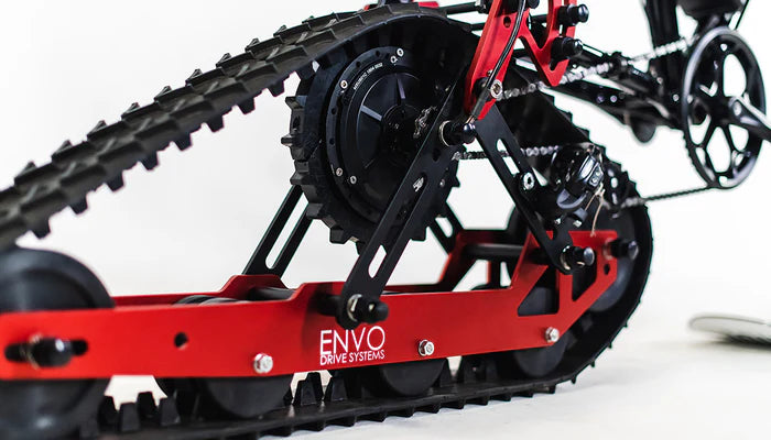Rear track of ENVO Flex Snowbike