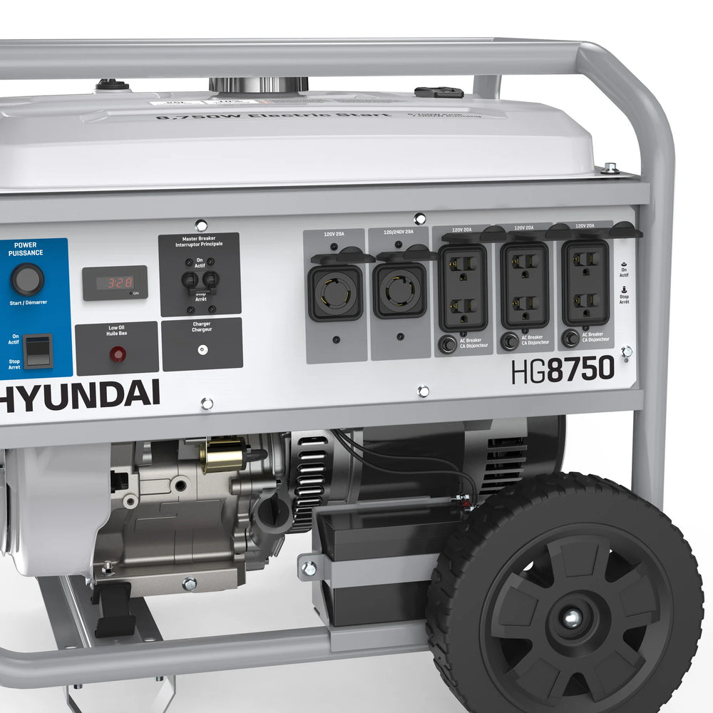HG8750 Hyundai Conventional Generator 120/240V 7000/8750W with Electric Start