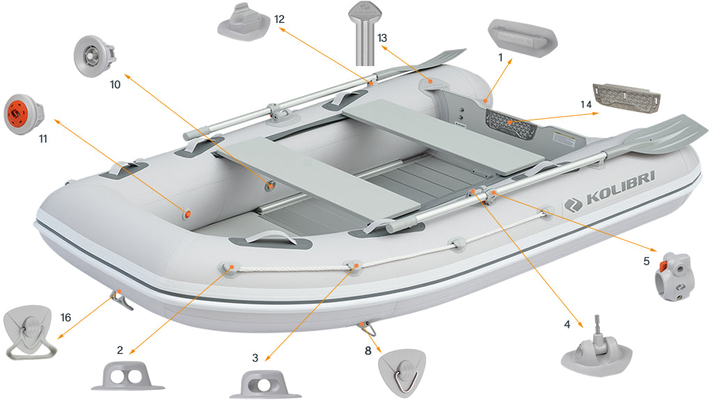 Buy Kolibri Boat KM-270DXL and other Inflatable boat accessories in Canada and the United States.