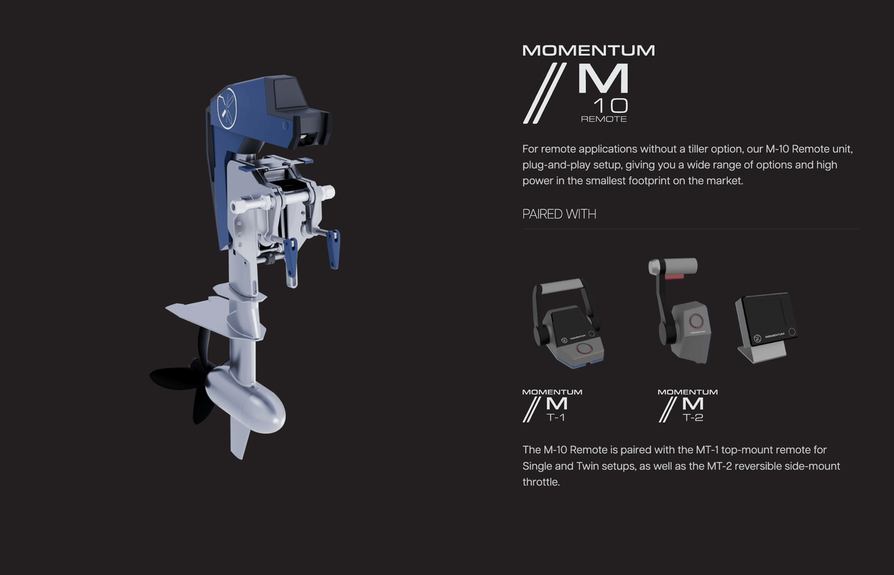 Electric Outboard Kit Momentum M10 (20hp) wtih MB6 Battery