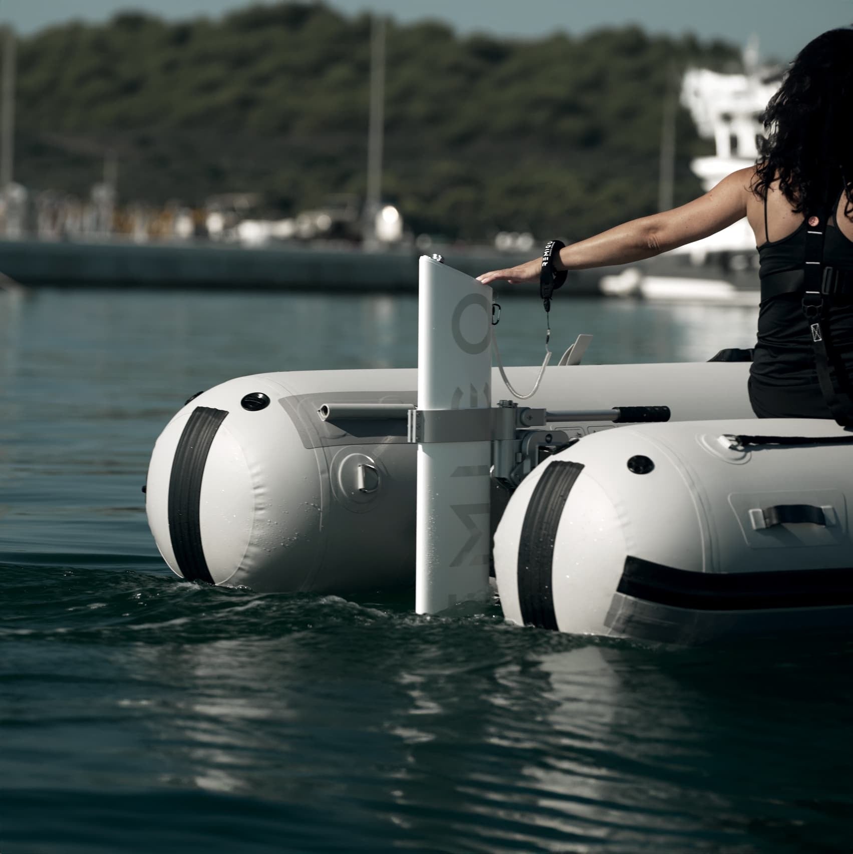 Outboard Remigo One On Boat