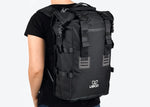 UBCO 2X2 Pannier Back Pack worn on the back