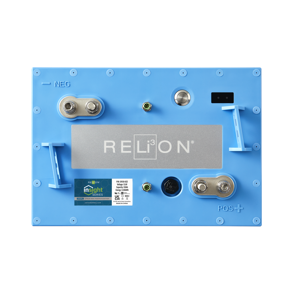RELiON InSight Series 12V 120Ah lithium battery (Top view)