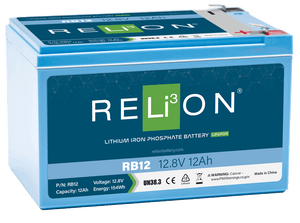 Shop RELiON RB12 12V 12Ah deep cycle lithium battery at Crabzz. Compact and reliable, with delivery across Ontario and Canada. Buy now!
