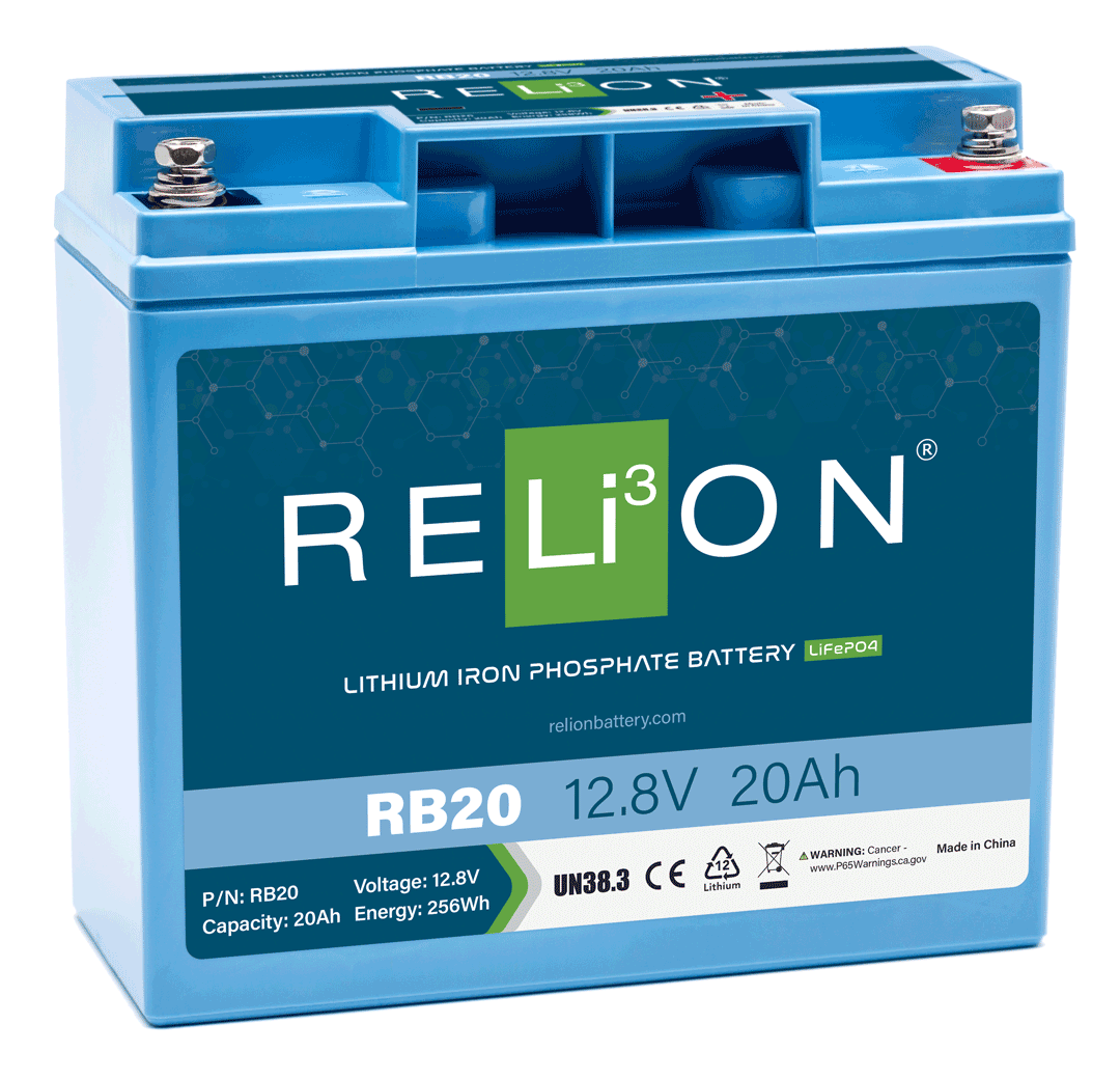 Discover RELiON RB20 12V 20Ah lithium battery at Crabzz. Compact and reliable, with delivery across Ontario and Canada. Shop now!