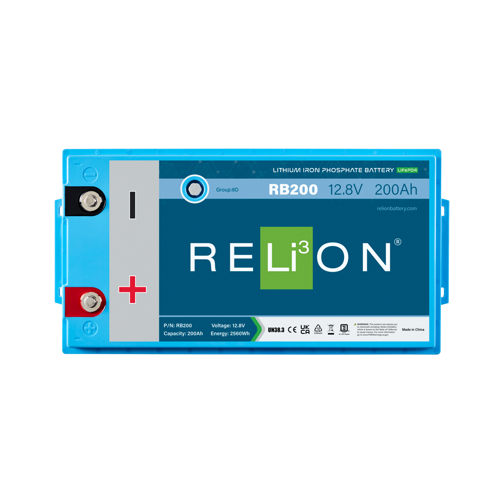 RELiON RB200 Deep Cycle Lithium Battery (Top view)
