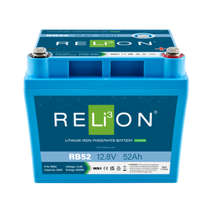 Shop RELiON RB52 12V 52Ah lithium battery at Crabzz. Reliable and high-capacity, with delivery across Ontario and Canada. Buy now!