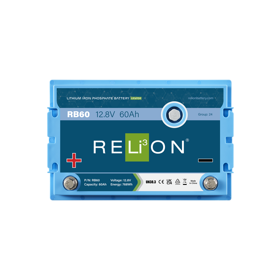 RELiON RB60 Deep Cycle Lithium Battery (Top view)