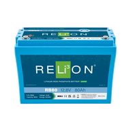 RELiON RB80 Deep Cycle Lithium Battery (Front view)