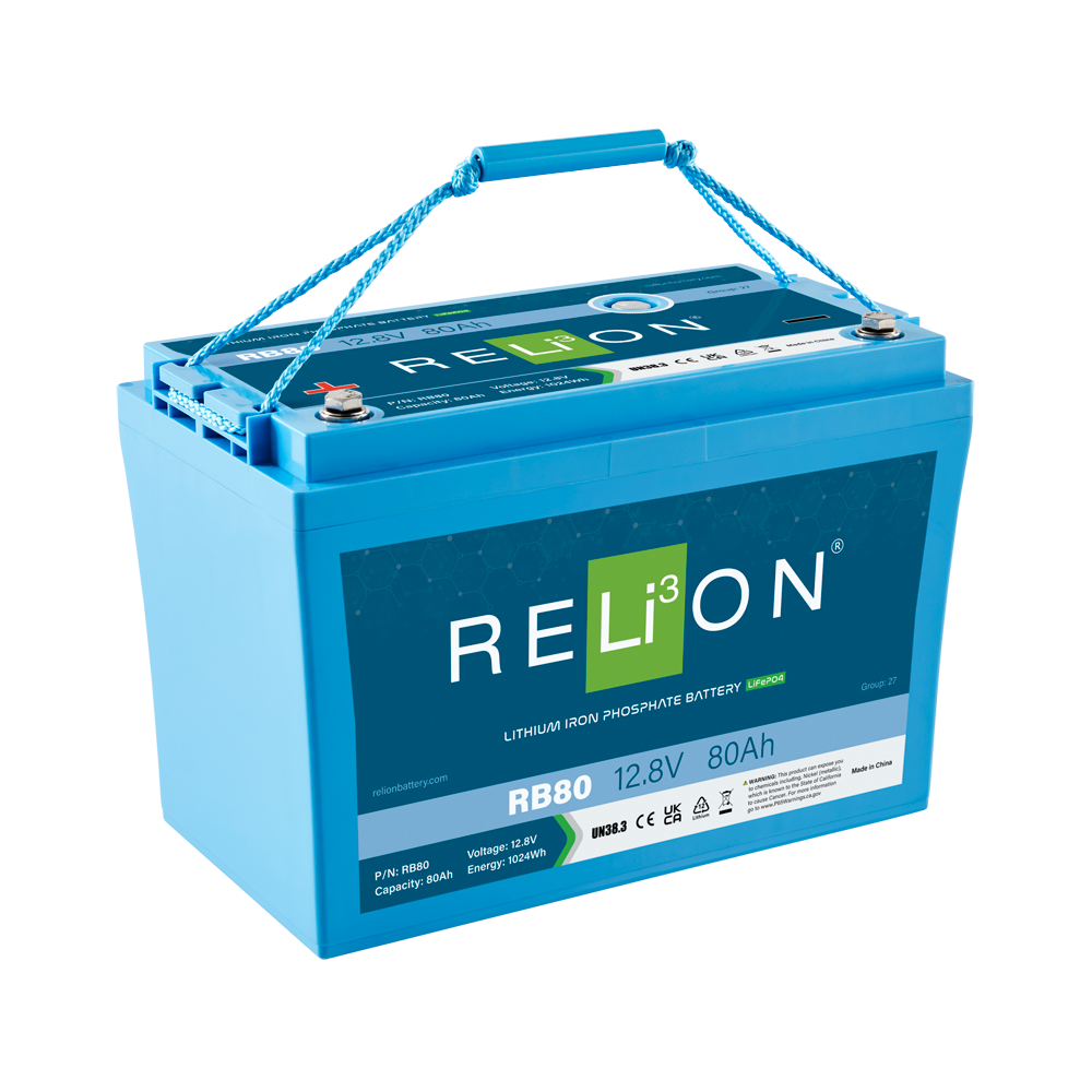 Find RELiON RB80 12V 80Ah lithium battery at Crabzz. High-capacity and dependable, with delivery across Ontario and Canada. Shop now!
