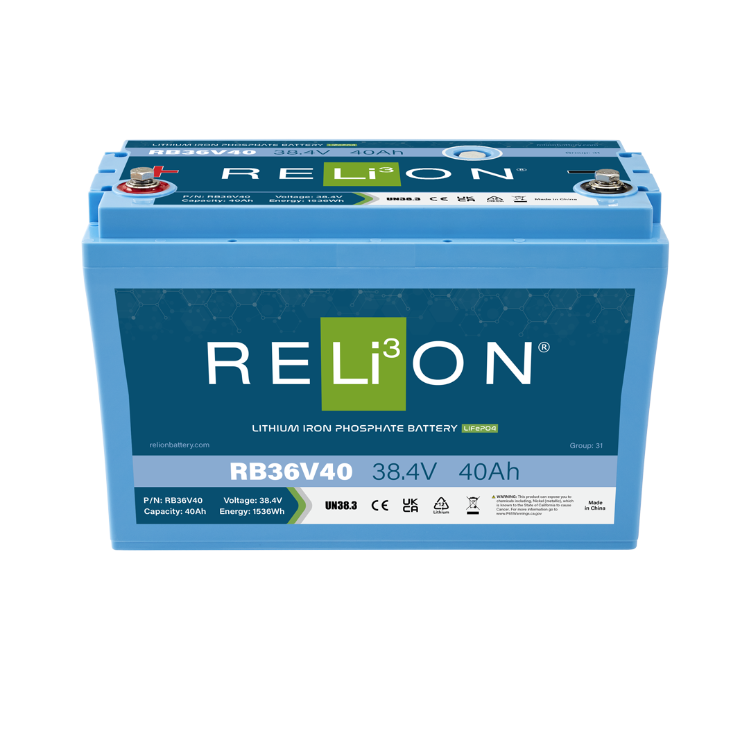 Find RELiON RB36V40 36V 40Ah lithium battery at Crabzz. Compact and dependable, with delivery across Ontario and Canada. Shop now!