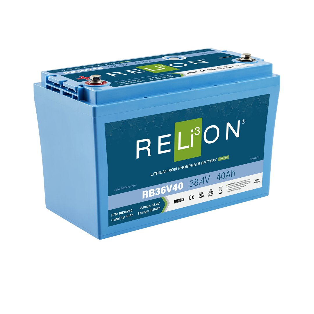 Relion Rer605 Shop RELiON RB36V40 Lithium Battery 36V 40Ah | M-Oceans