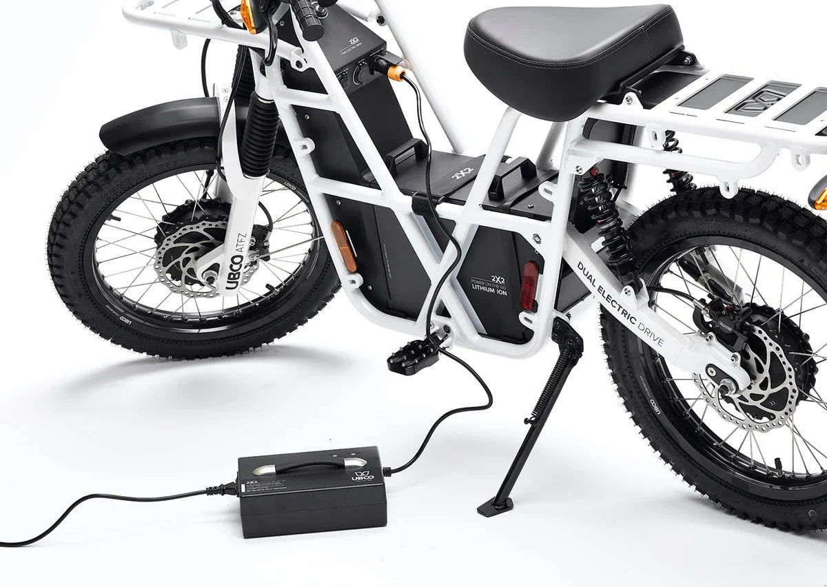 UBCO 48Ah Battery connected to the eBike