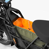 UBCO Center Bag - Green mounted on the eBike