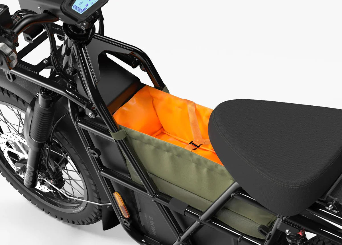 UBCO Center Bag - Green mounted on the eBike
