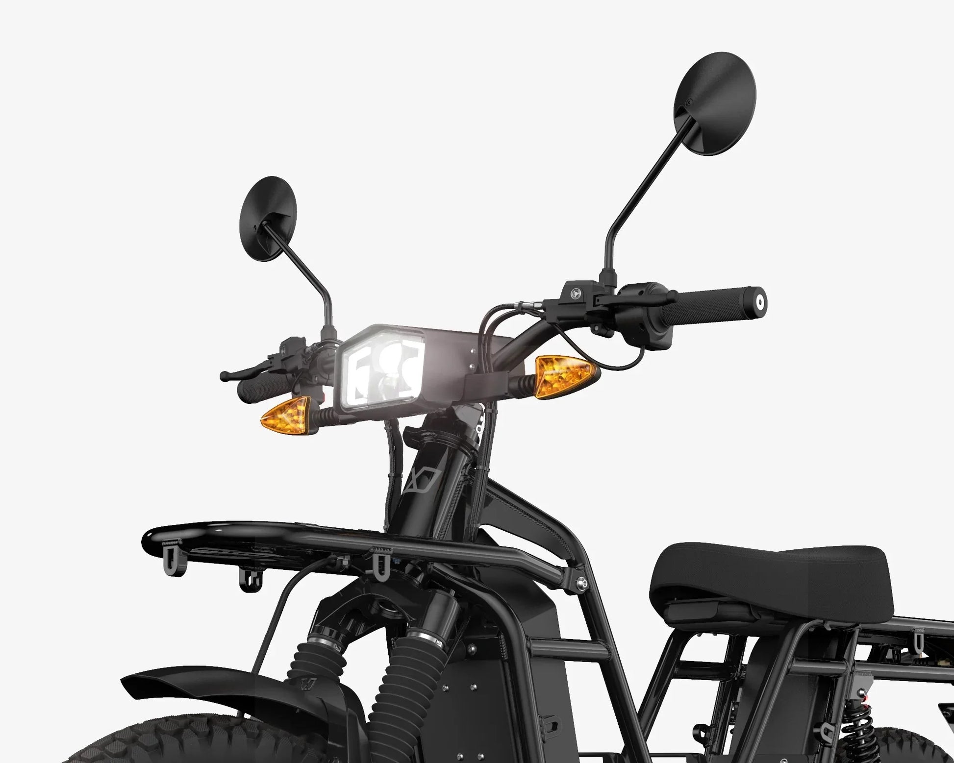UBCO Mirrors mounted on the eBike