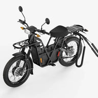 UBCO Surfboard Rack mounted on the bike